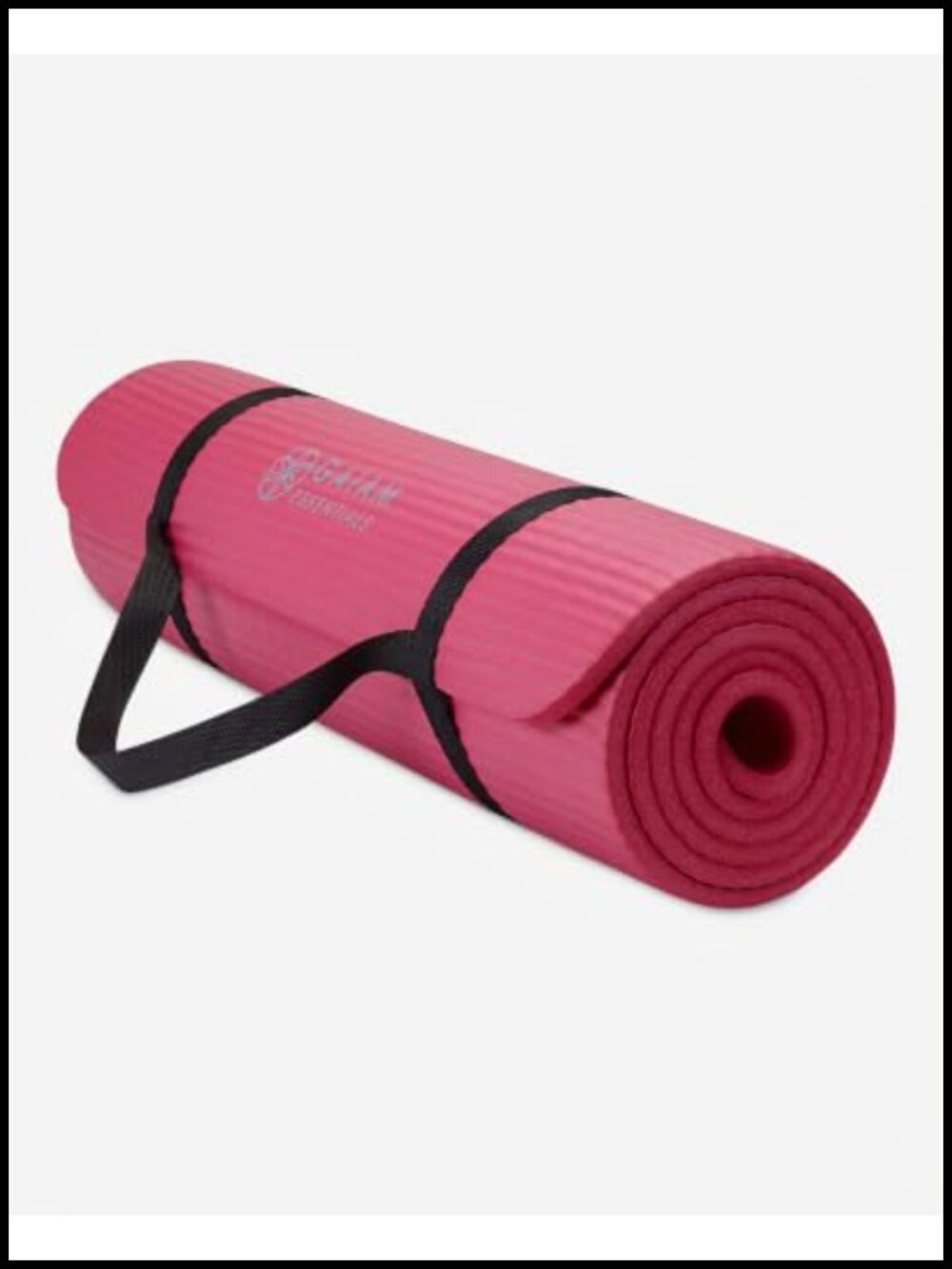 Thick Yoga Mat 10mm NBR Foam Exercise Fitness Mat with Carrying Strap